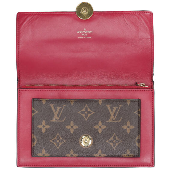 Louis Vuitton Portefeuille Flore M67404 Wallet Monogram Fuchsia (MISSING CHAIN) - Picture 7 of 8